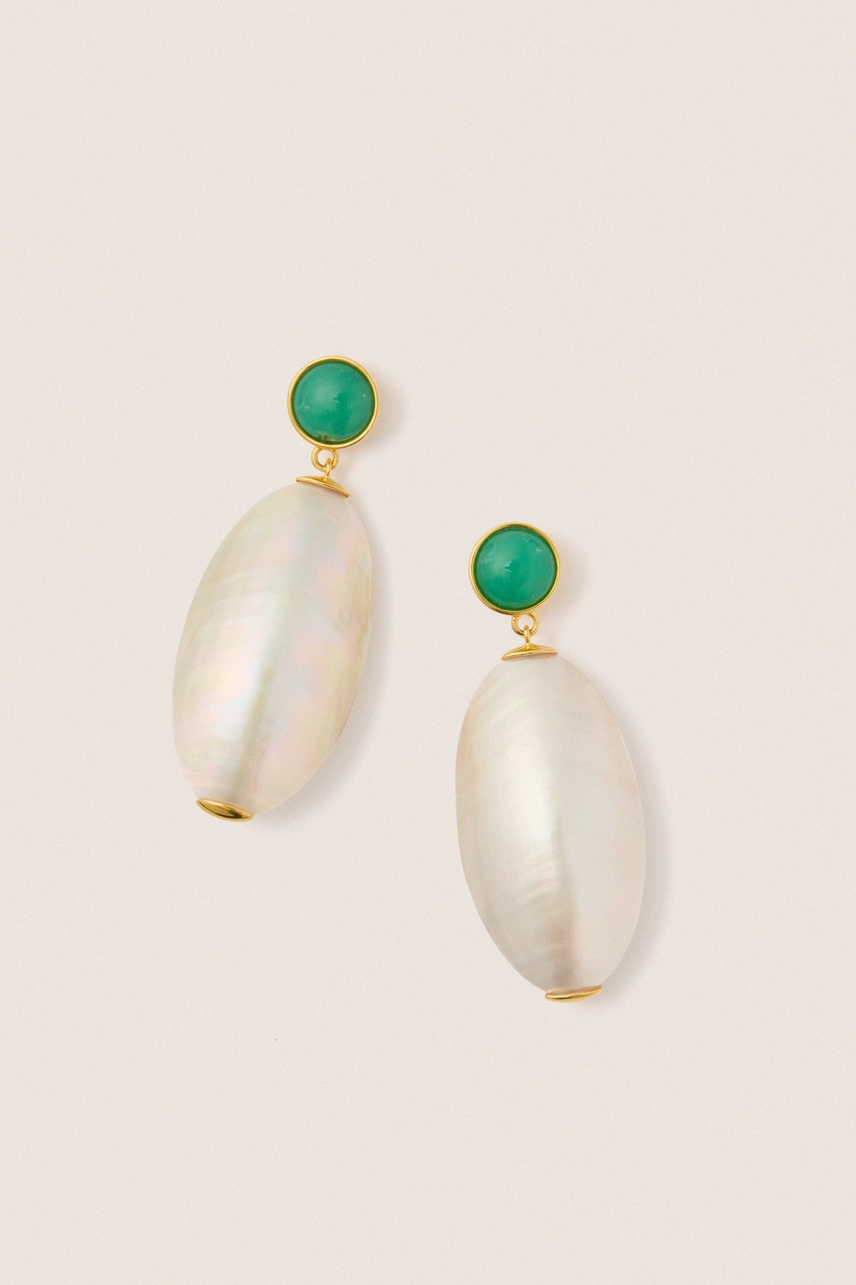 White Campana Earrings