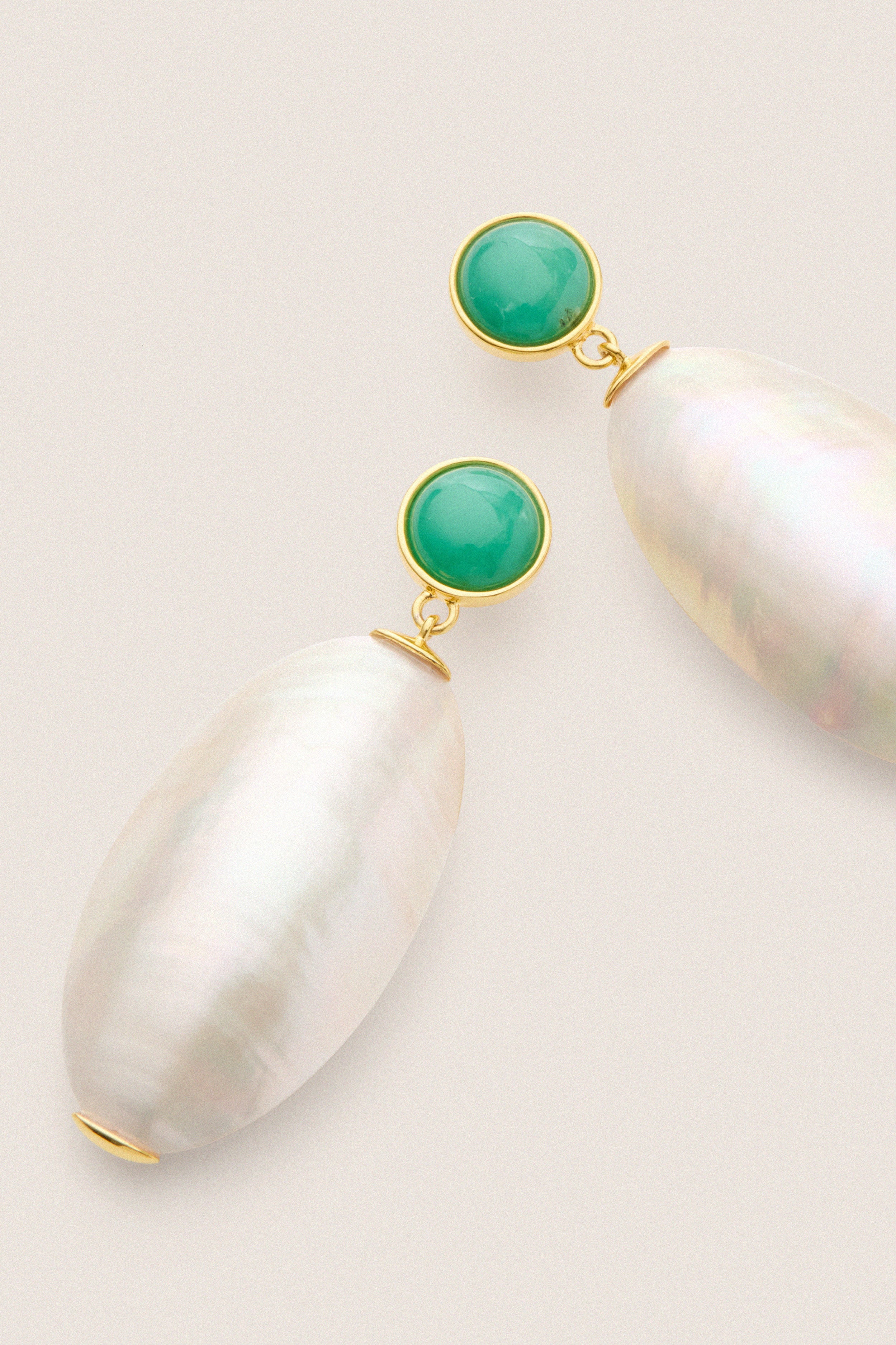 White Campana Earrings