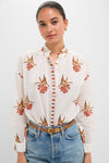 Off-White Kiki Persimmon Flower Shirt