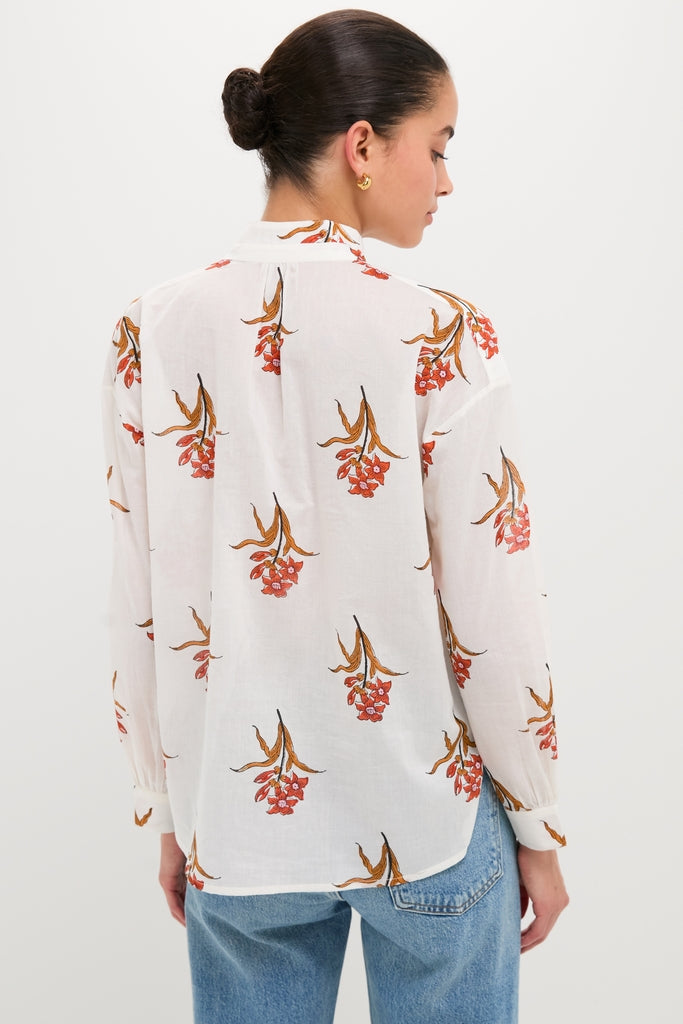 Off-White Kiki Persimmon Flower Shirt