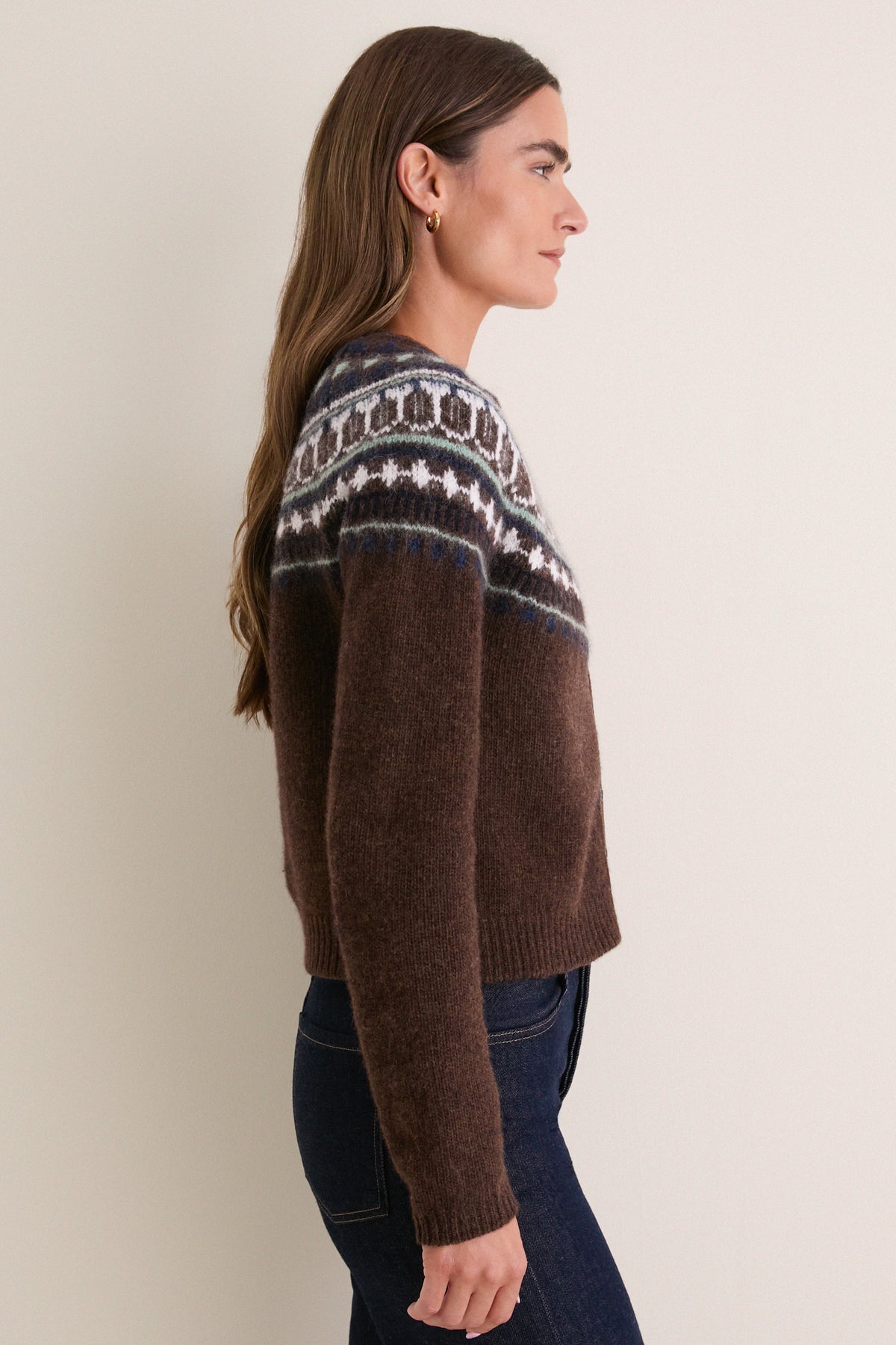 Chestnut Charlotte Wool Fairisle Sweater