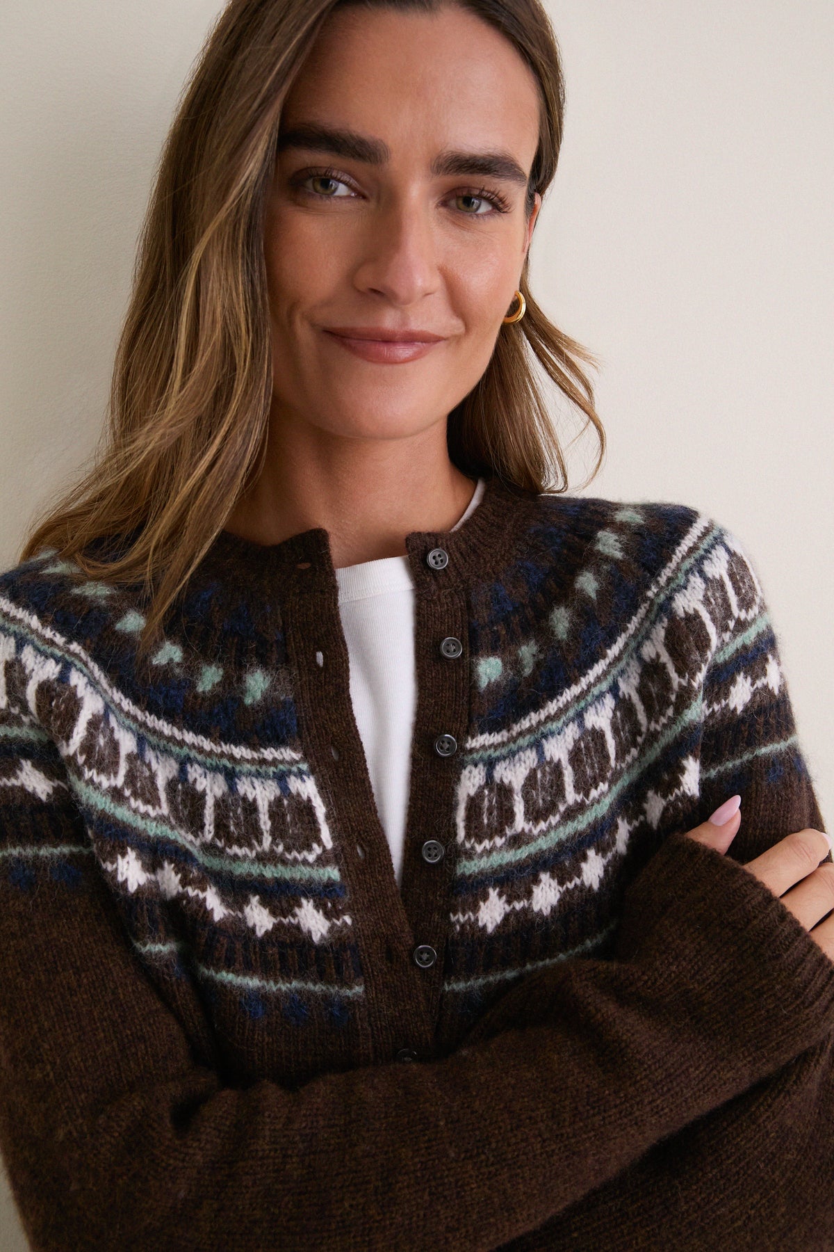 Chestnut Charlotte Wool Fairisle Sweater