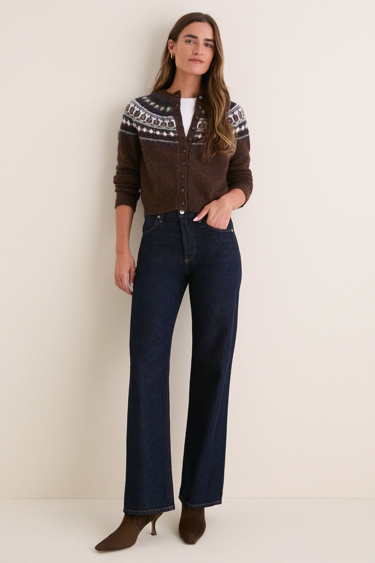 Chestnut Charlotte Wool Fairisle Sweater