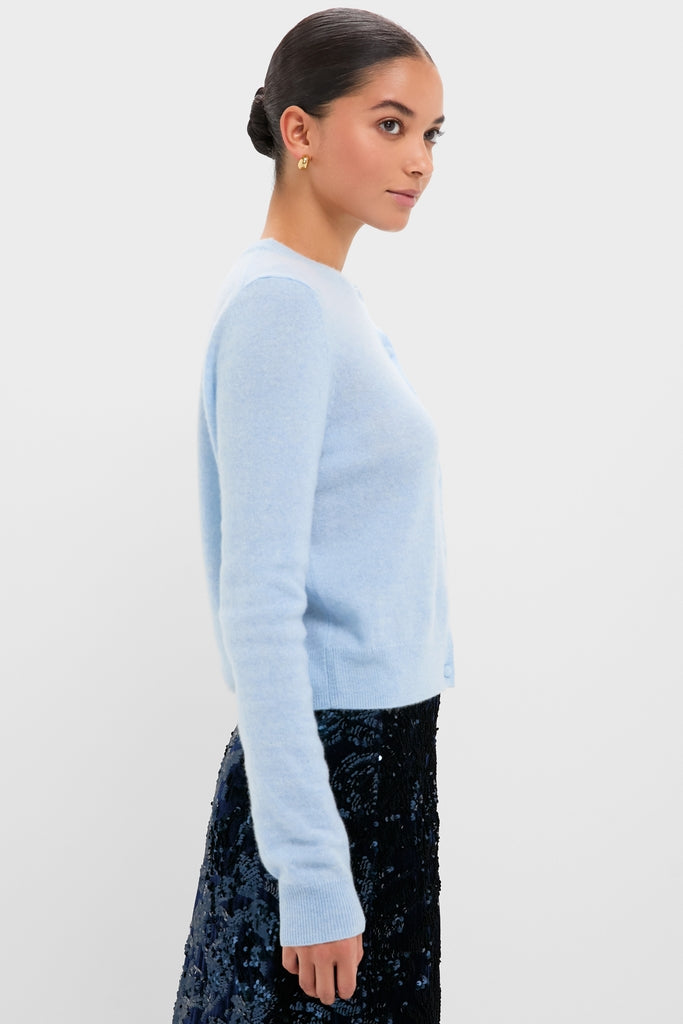 Ice Blue Cashmere Riley Cardigan