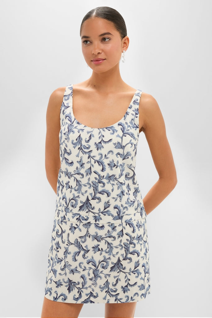 Blue Baroque Rue Shift Mini Dress | POSSE Blue Baroque Rue Shift Mini Dress | POSSE