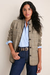 Brown Check Plaid Wool Dalton Jacket