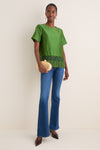 Green Dupioni Chadwick Tassel Top