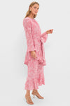 Pink Chiffon Floral Jacquard Sasha Dress