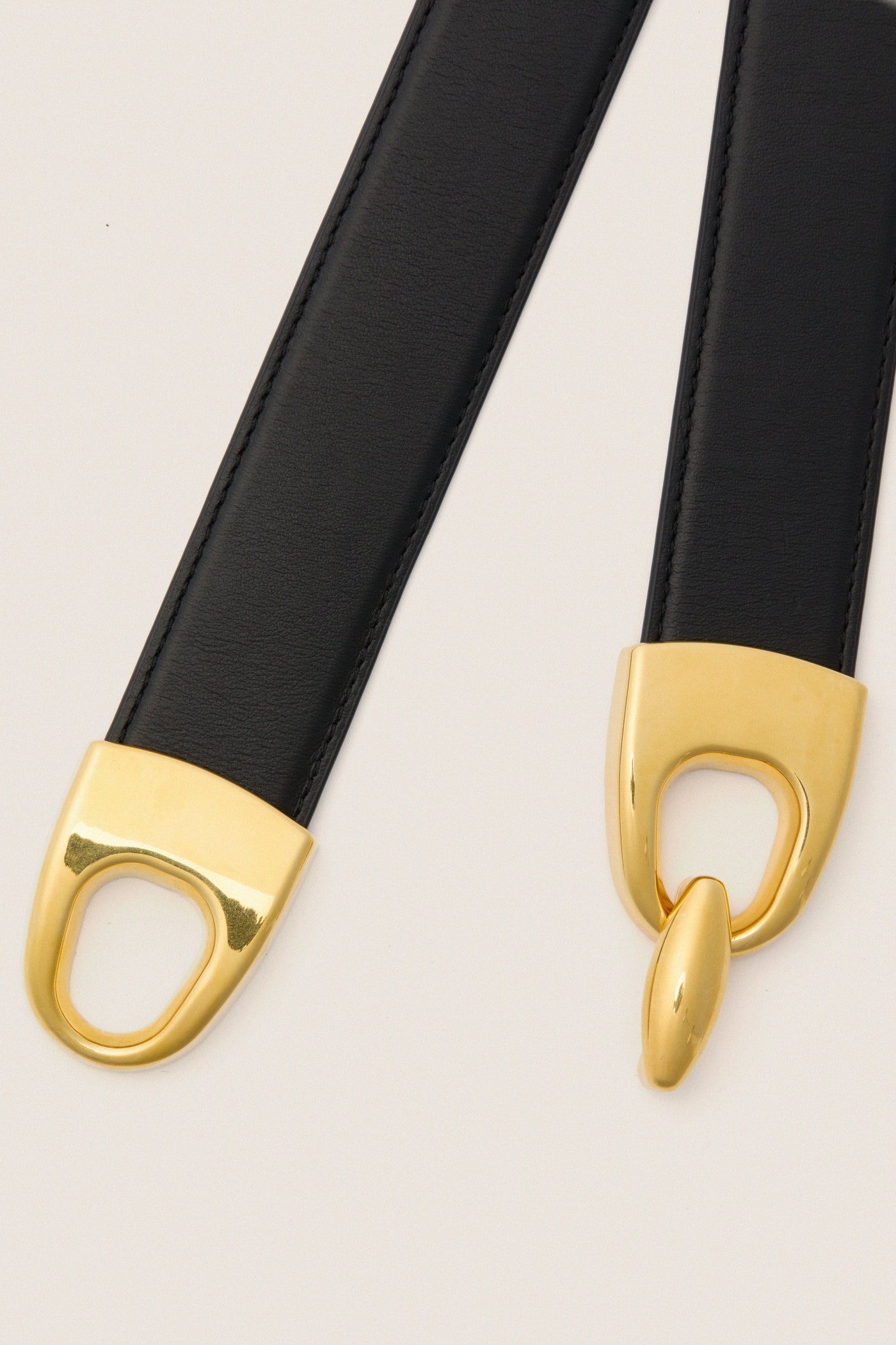 Black Horsebit Belt