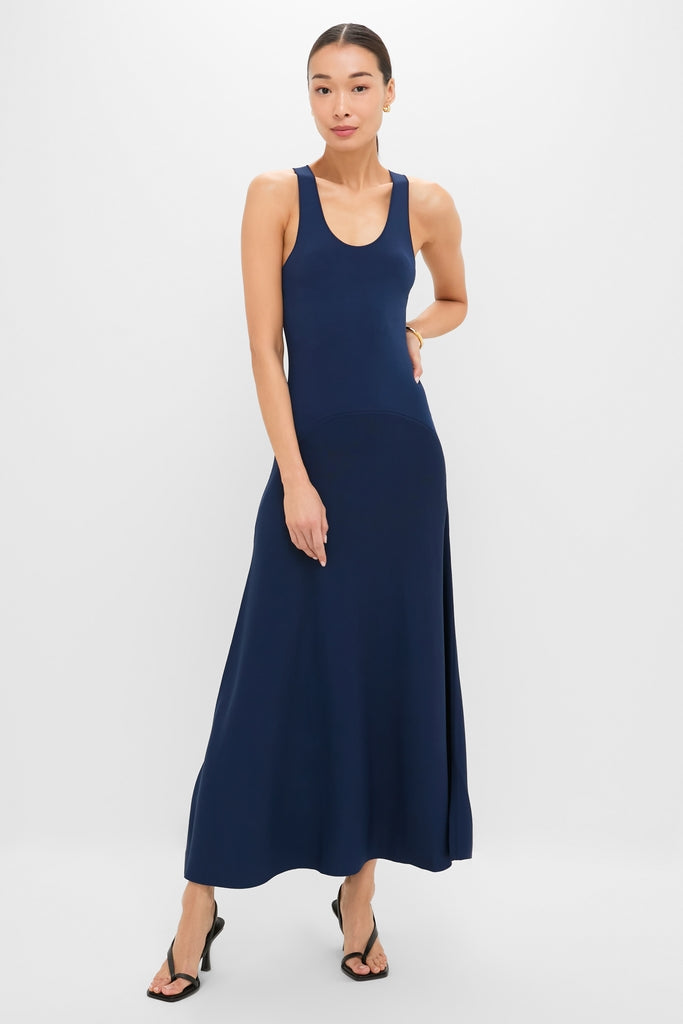 fitted blue maxi dress Women's Blue and White Pattern Maxi Dress-Always Amalfi main image 0
