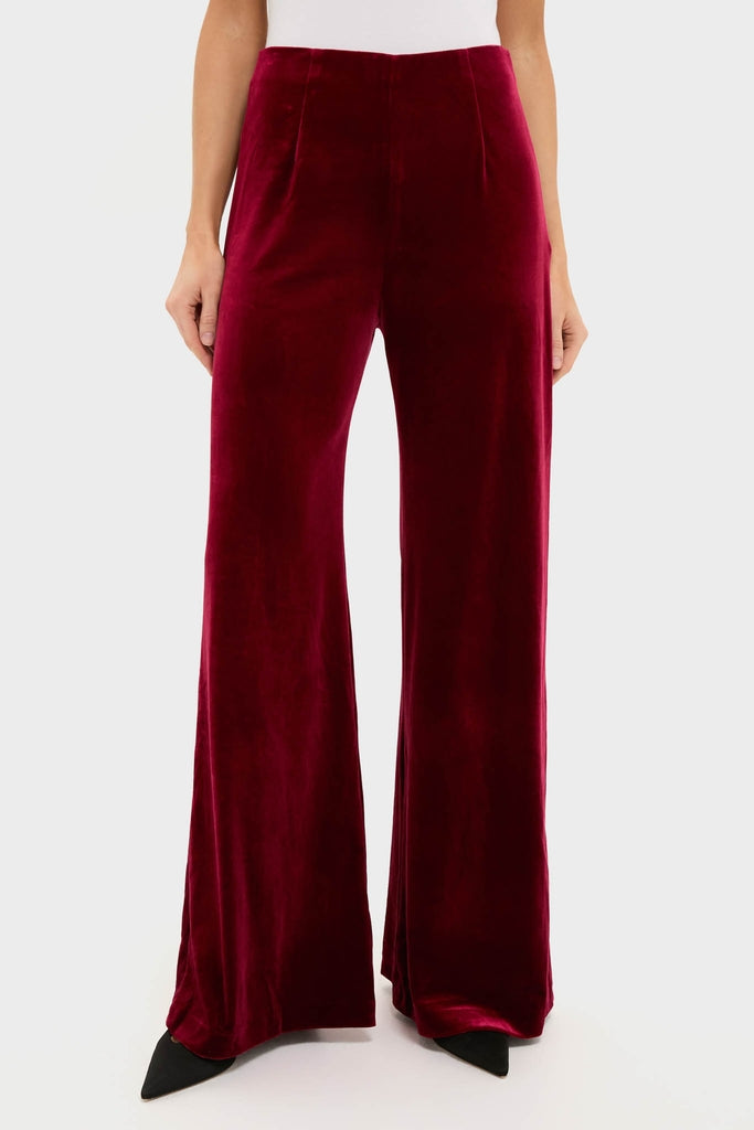 Red Ribbon Velvet Deja Pant