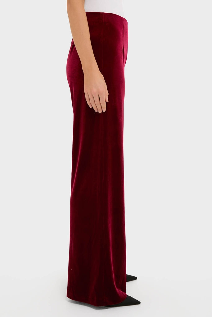 Red Ribbon Velvet Deja Pant