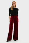 Red Ribbon Velvet Deja Pant