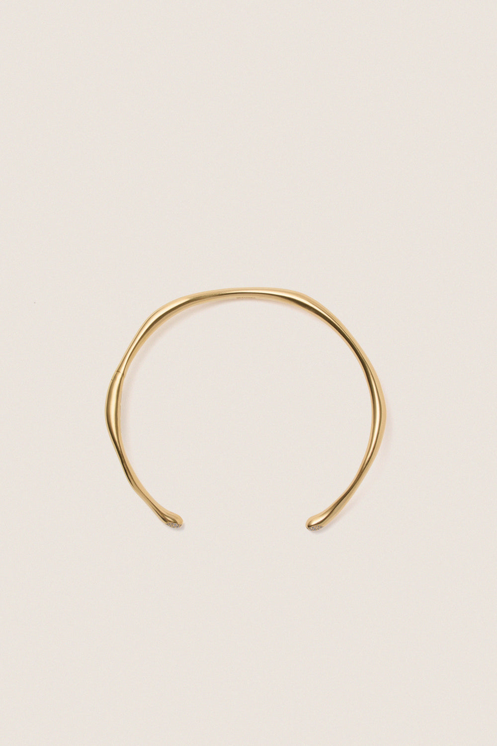 Gold Molten Snow Torque Statement Necklace