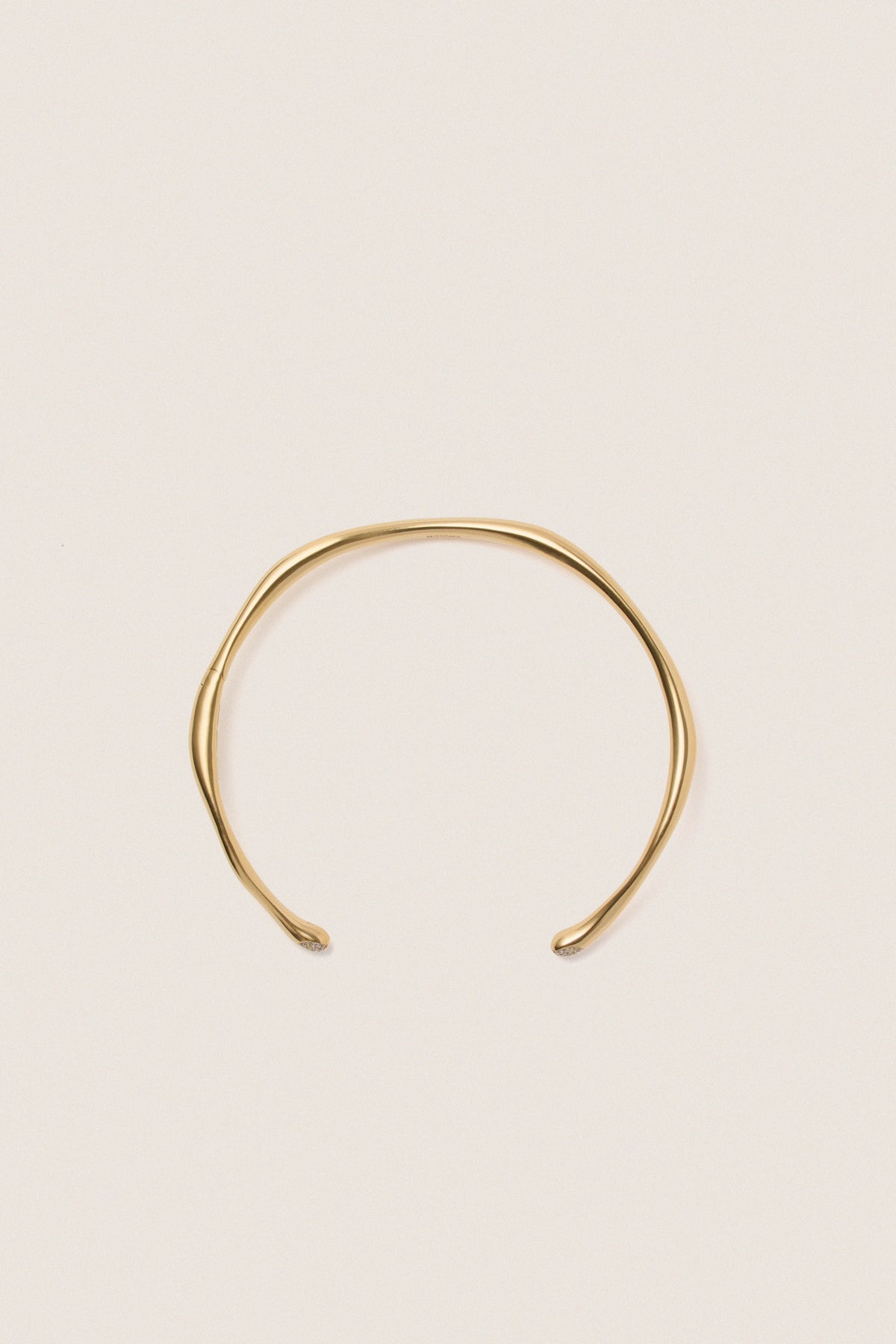 Gold Molten Snow Torque Statement Necklace