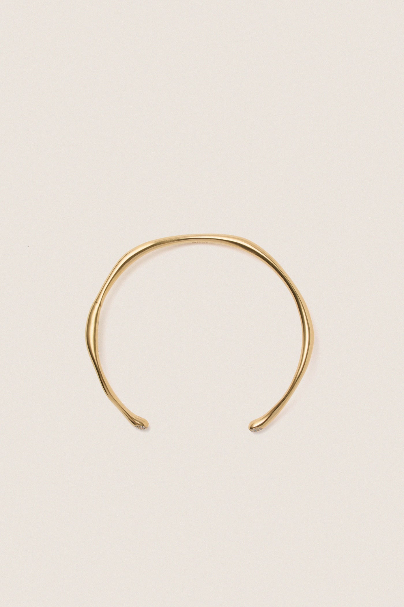 Gold Molten Snow Torque Statement Necklace