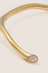 Gold Molten Snow Torque Statement Necklace