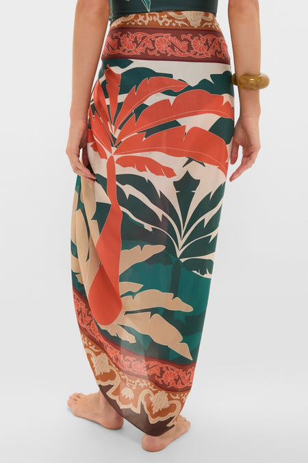 Peach Dancer De La Falaise Cotton Silk Sarong