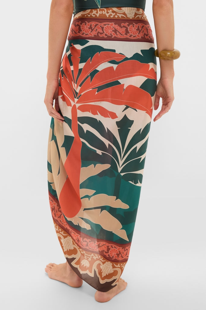 Peach Dancer De La Falaise Cotton Silk Sarong