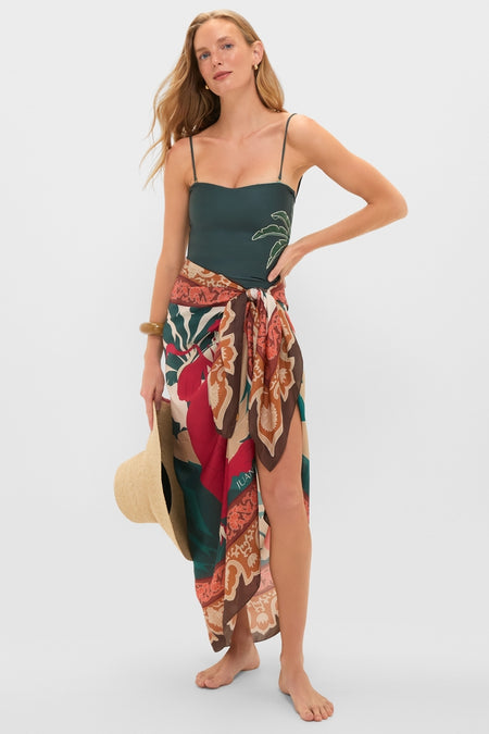 Peach Dancer De La Falaise Cotton Silk Sarong