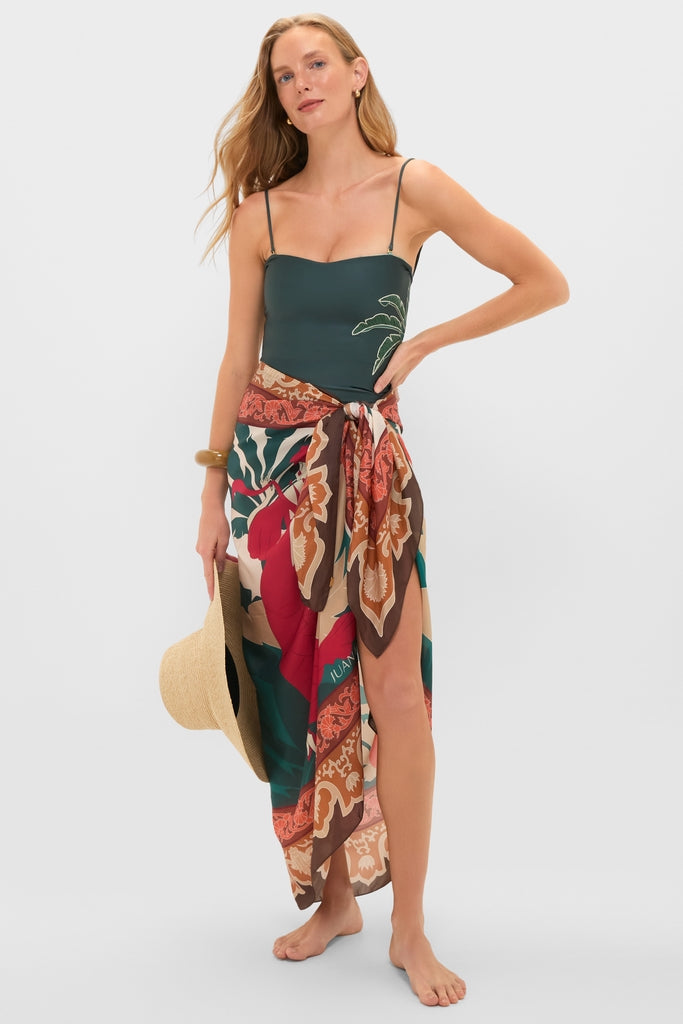 Peach Dancer De La Falaise Cotton Silk Sarong