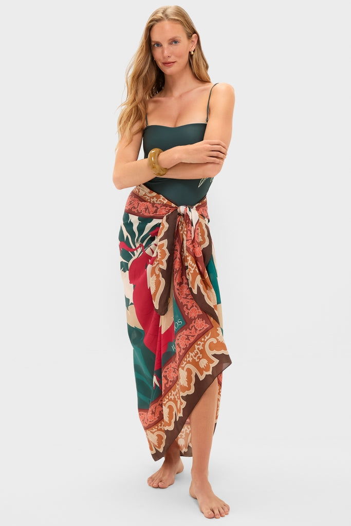 Peach Dancer De La Falaise Cotton Silk Sarong