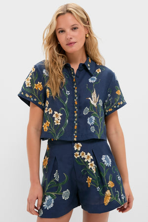 Hand Embroidered Laguna Virtuosa Linen Shirt