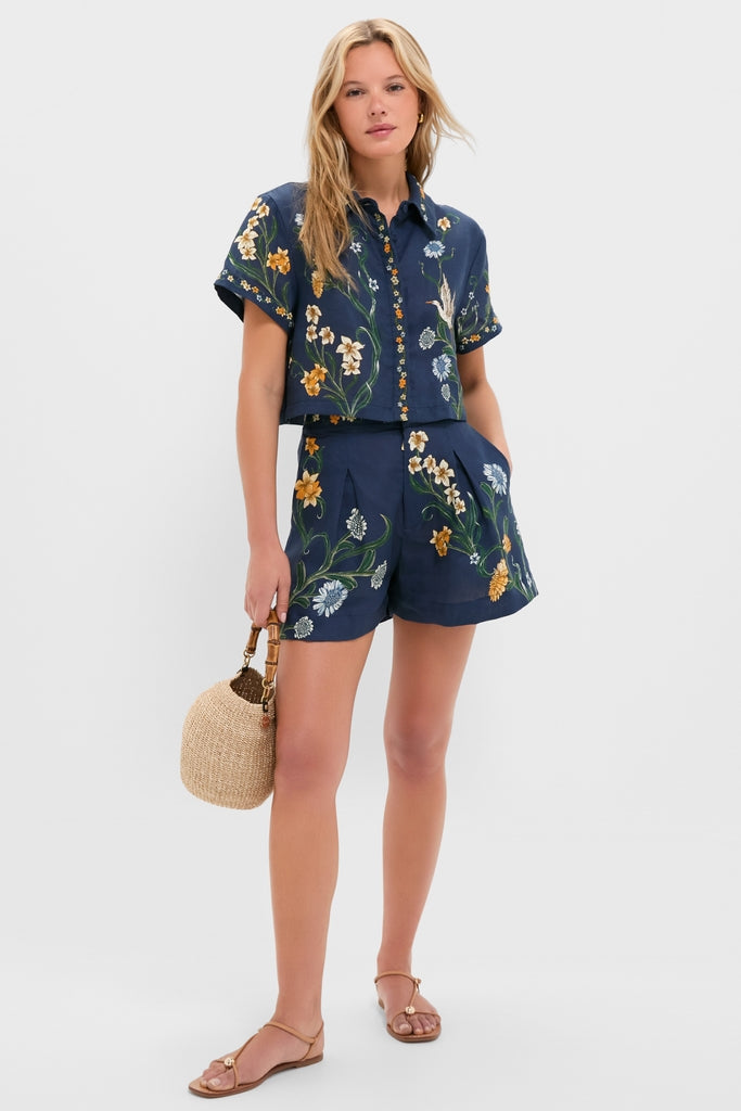 Hand Embroidered Laguna Virtuosa Linen Shirt