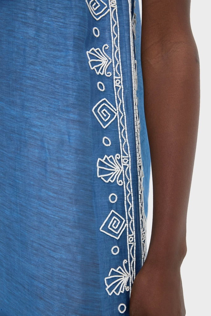 yasmeen midi dress Alemais Yasmeen Embellished Midi Dress In Blue