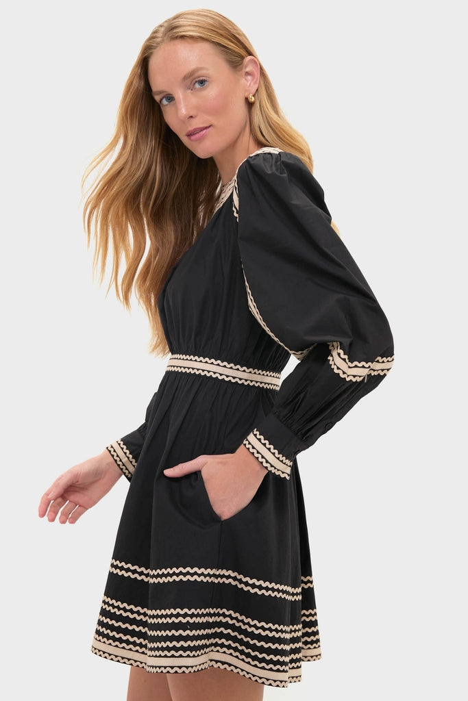Noir Fiora Mini Dress | Ulla Johnson
