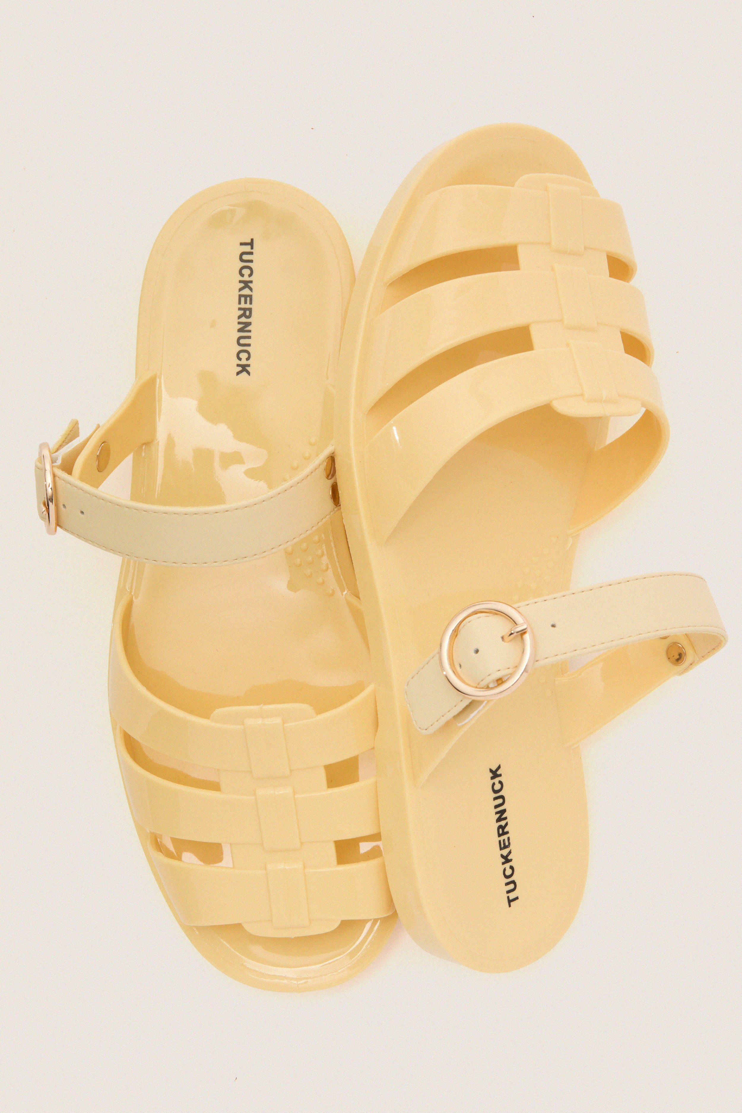 Yellow Riley Jelly Sandals