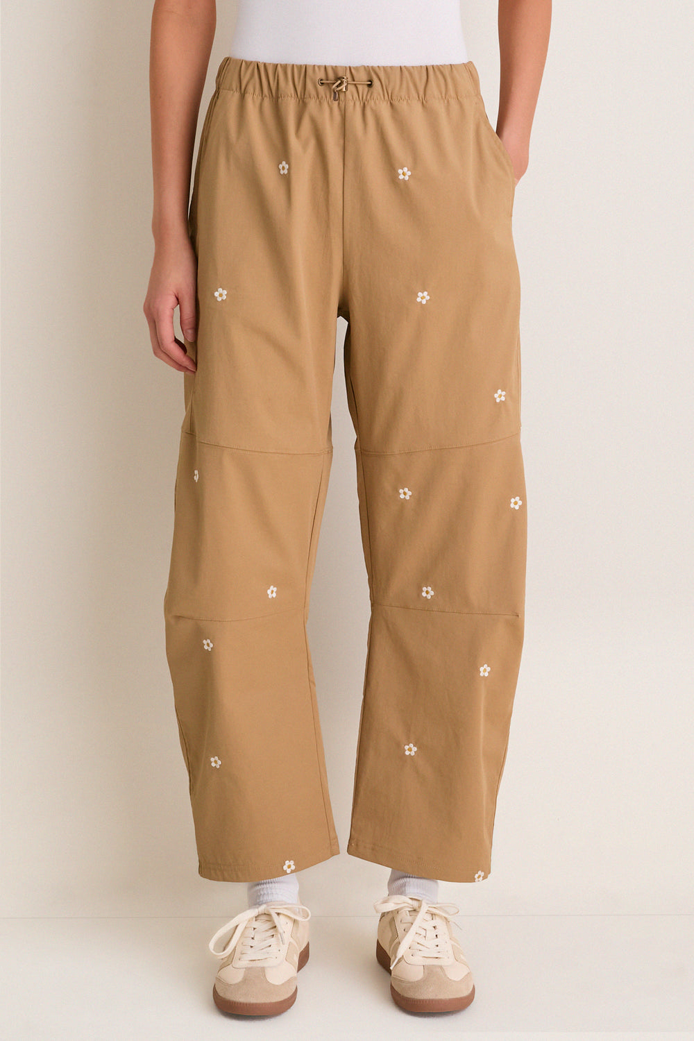 Khaki with Daisy Embroidery Outpost Pant
