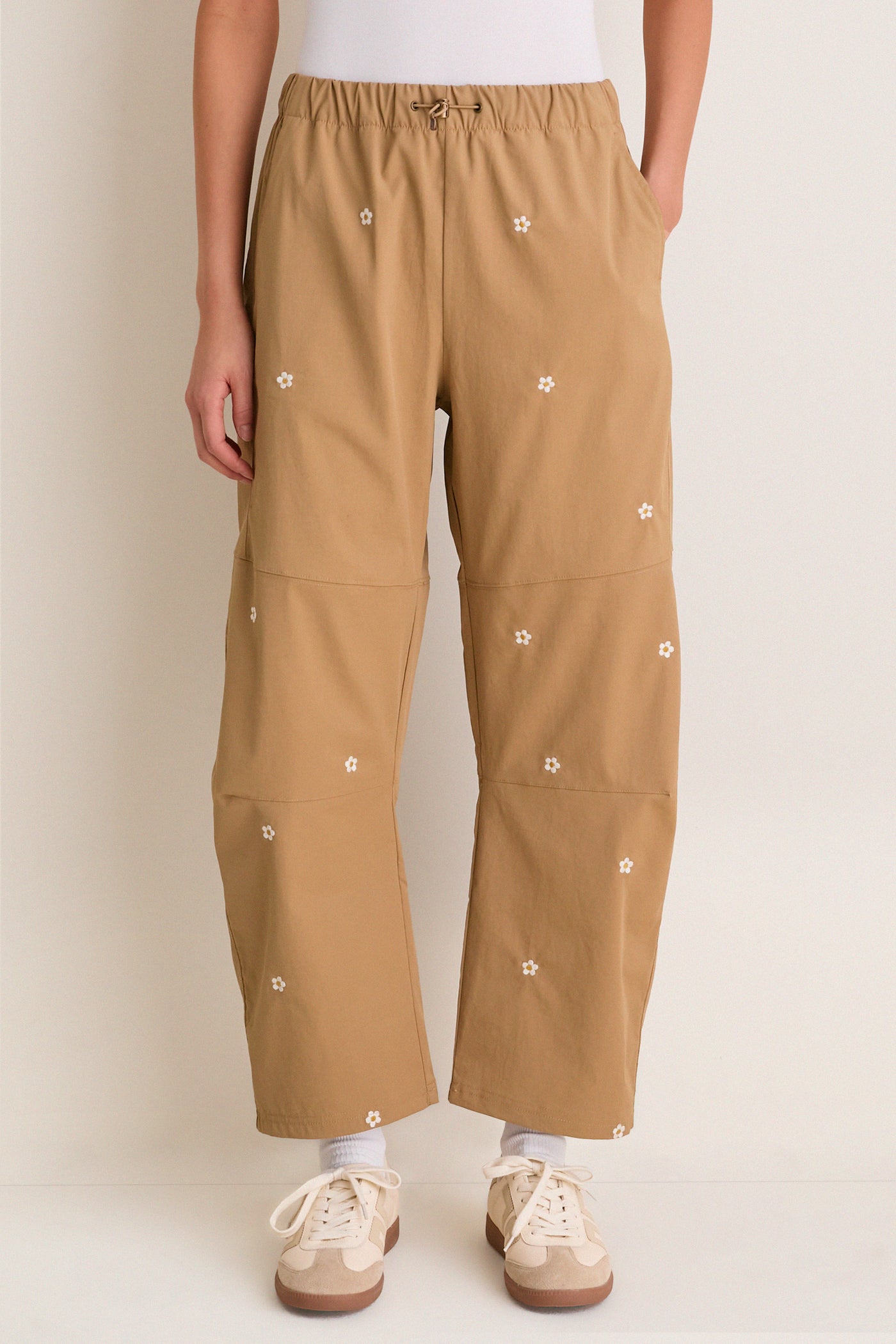 Khaki with Daisy Embroidery Outpost Pant