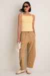Khaki with Daisy Embroidery Outpost Pant