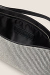 Silver Diamante Sophia Shoulder Bag