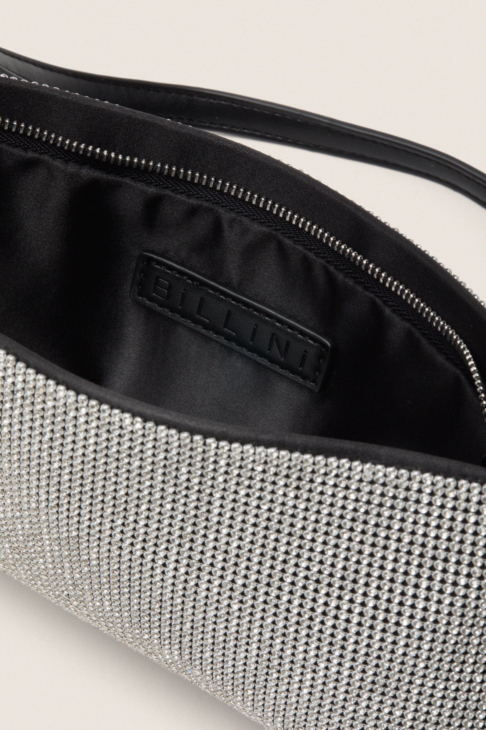 Silver Diamante Sophia Shoulder Bag
