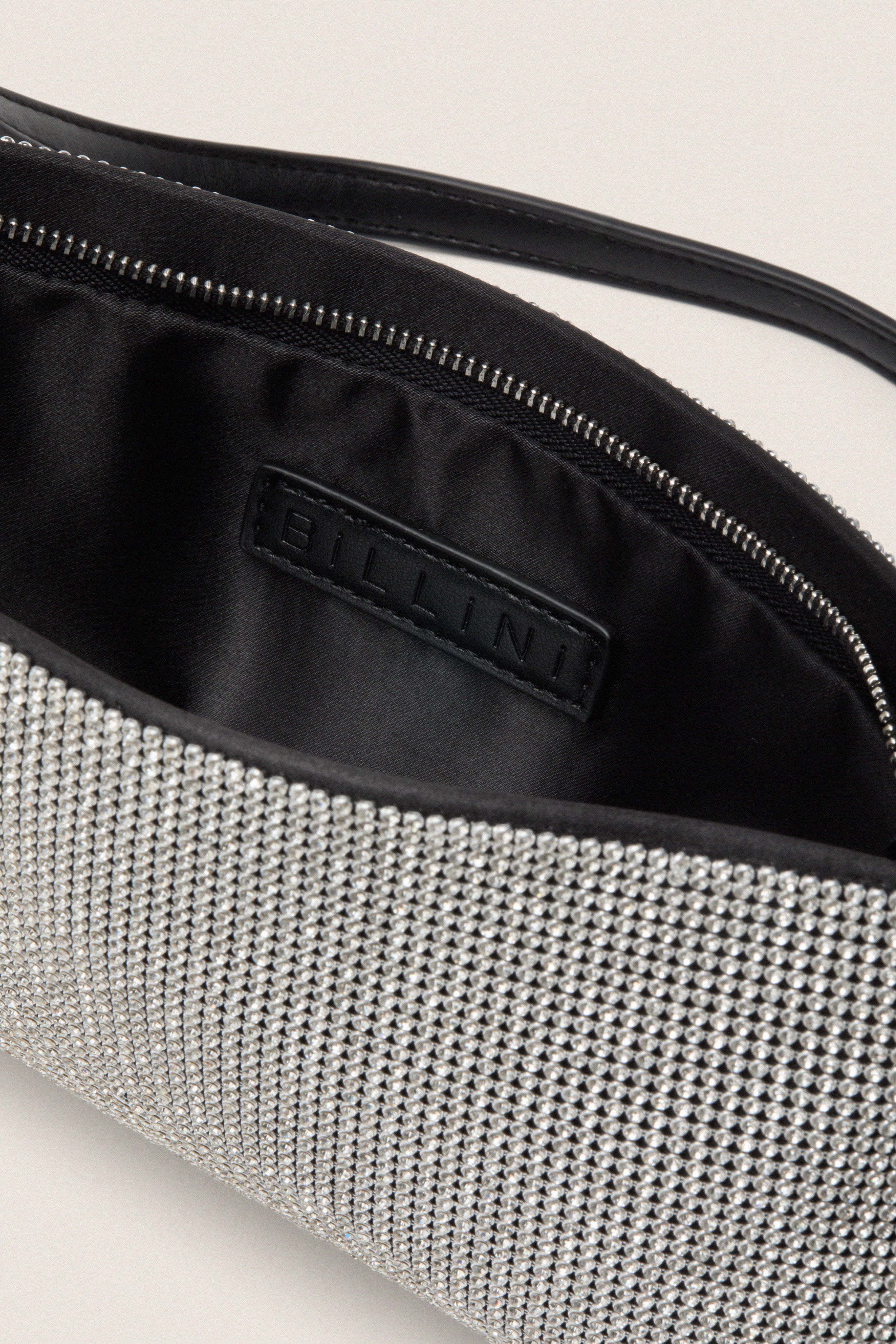 Silver Diamante Sophia Shoulder Bag