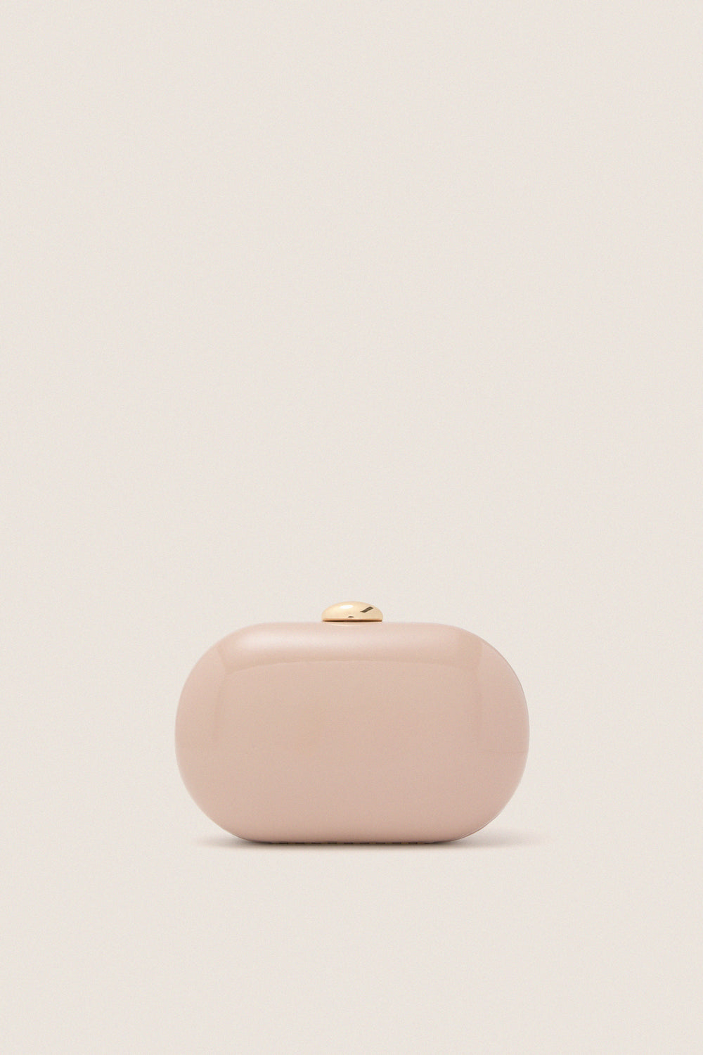 Latte Patent Selena Clutch Bag