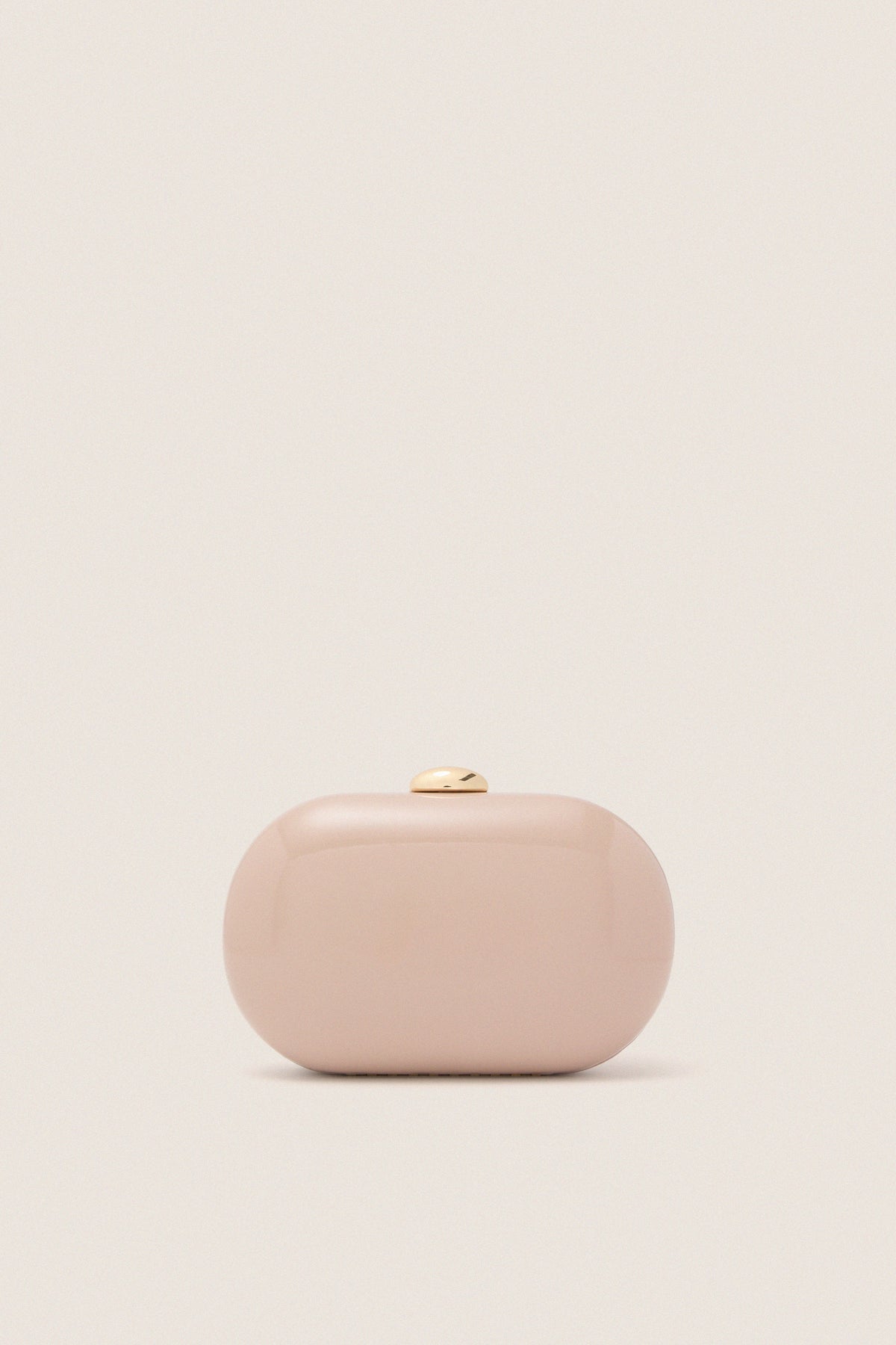 Latte Patent Selena Clutch Bag