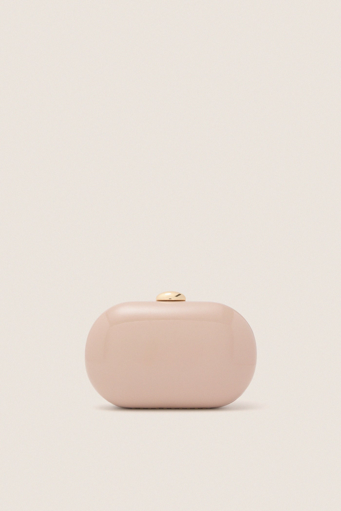 Latte Patent Selena Clutch Bag