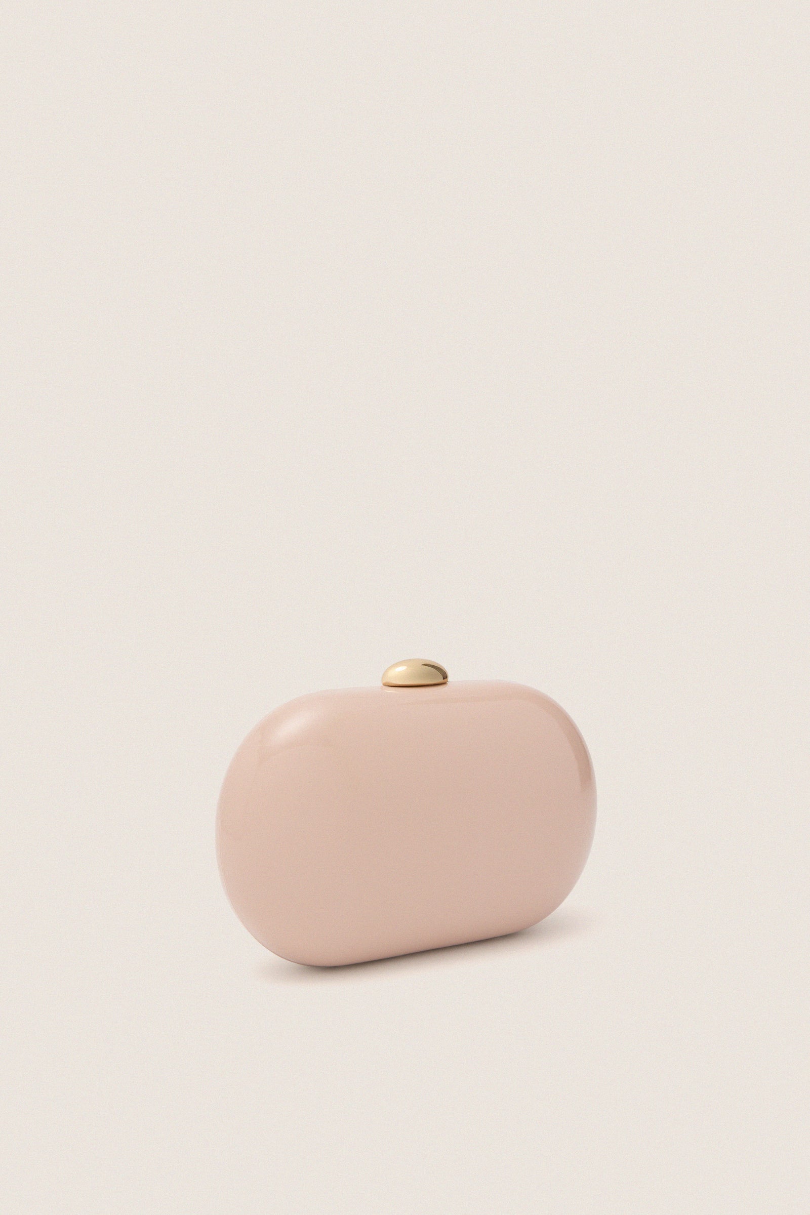 Latte Patent Selena Clutch Bag