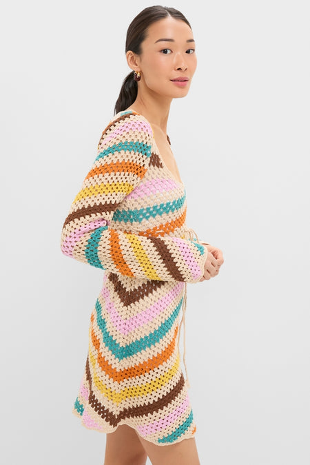 Multi Siera Knit Mini Dress