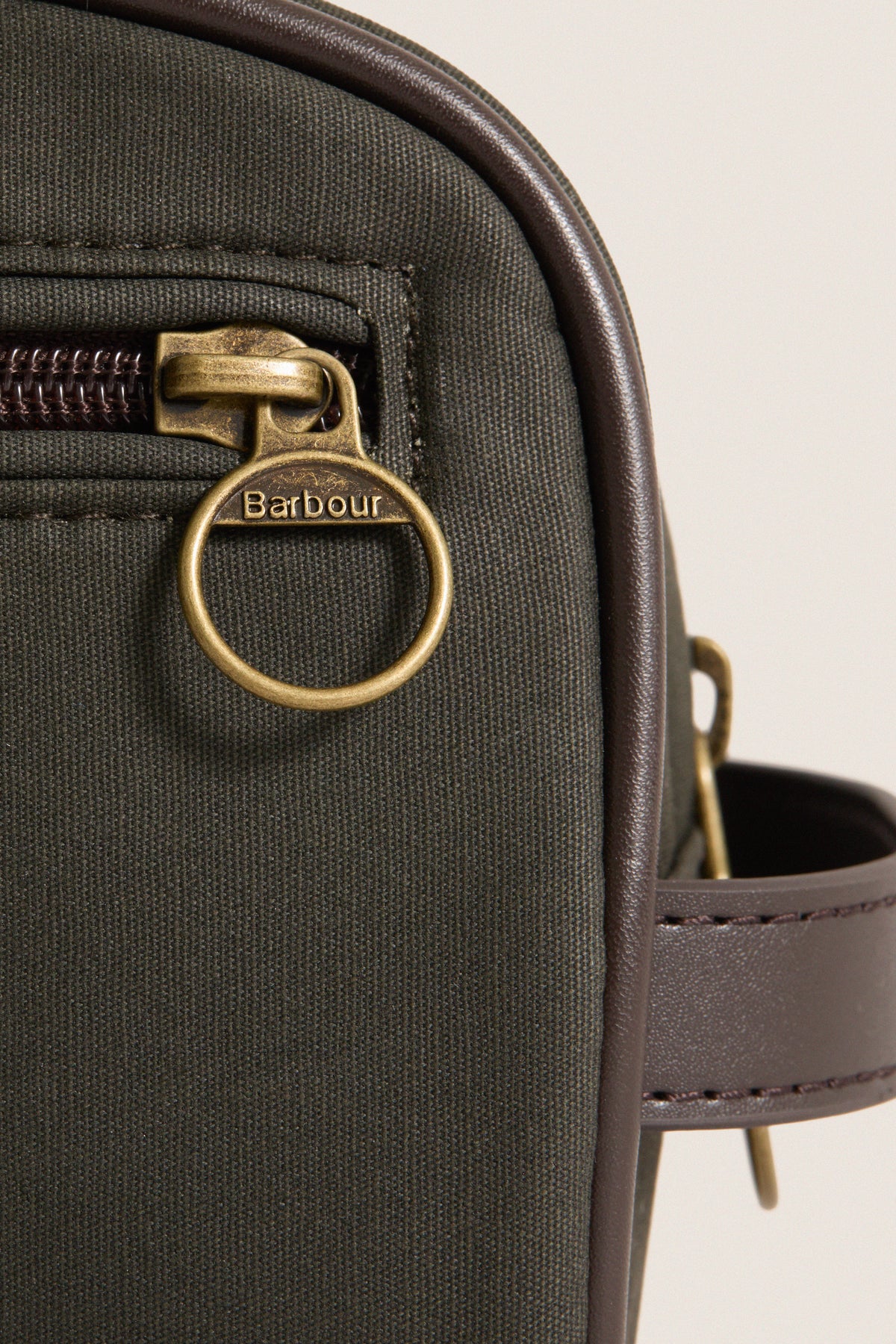 Olive Wax Washbag