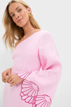 Pink One-Shoulder Seashell Surina Mini Dress