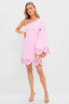 Pink One-Shoulder Seashell Surina Mini Dress