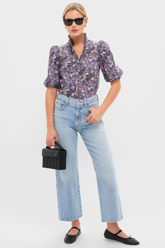 Shades of Purple Floral Florence Blouse | Hyacinth House