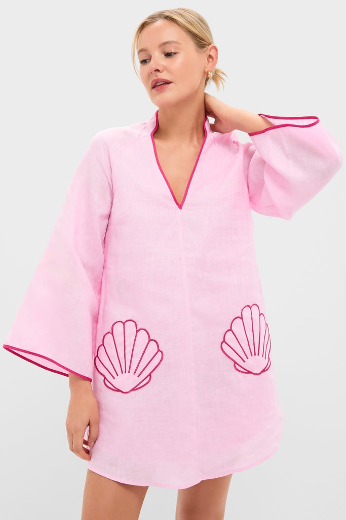 Hyacinth House Pink Seashell Oceana Mini Dress Pink / S