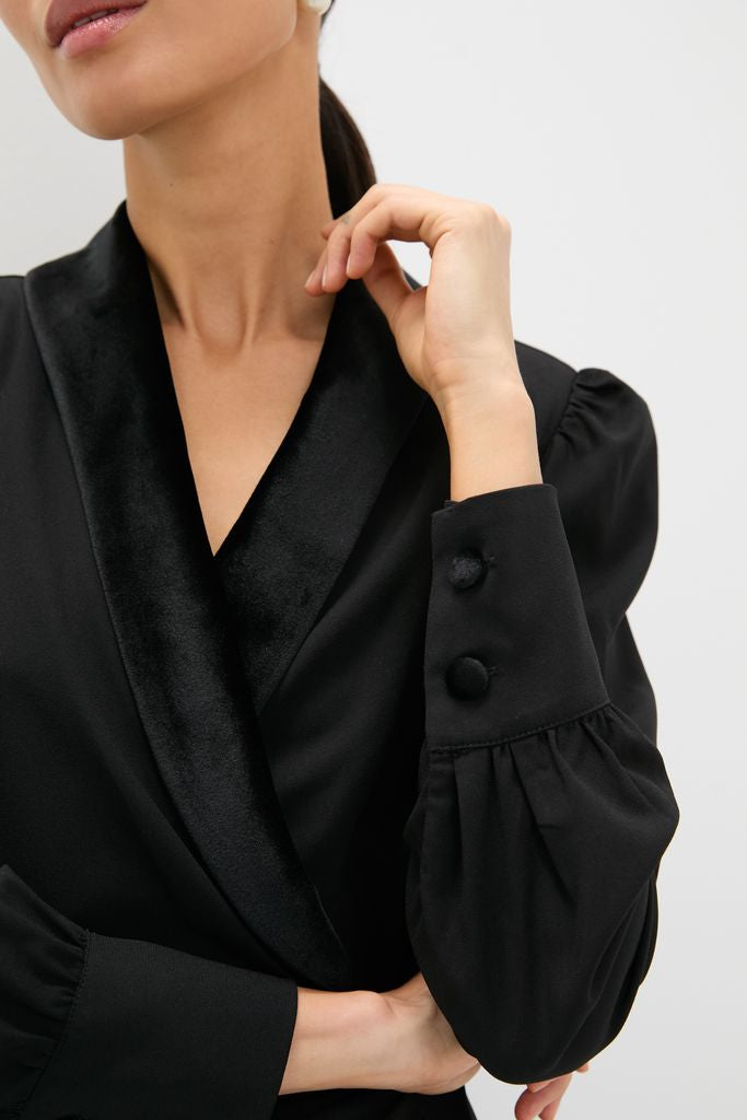 Black Long Sleeve Mariella Maxi Dress Pomander Place Black / XL Black Long Sleeve Mariella Maxi Dress Pomander Place Black / XL
