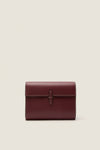 Burgundy Small Soft Napa Clutch