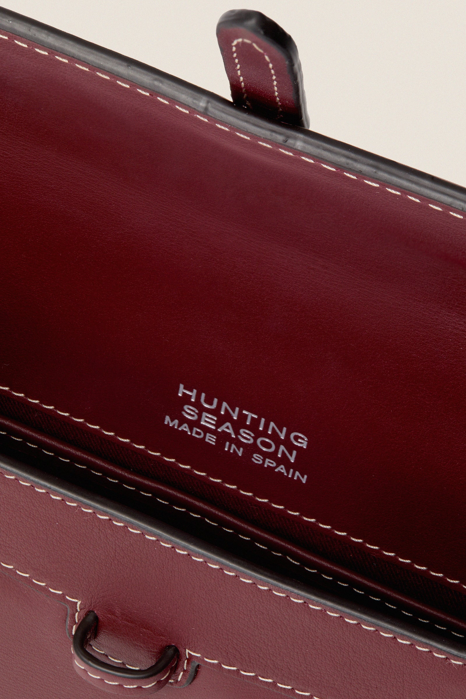 Burgundy Small Soft Napa Clutch